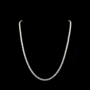 41.84 Cts 14k Yellow Gold Round Shape Tennis Necklace - Video