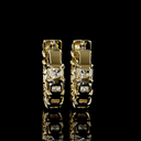 3.4 Cts 14k Yellow Gold Radiant Shape Huggies Earring - Image 4