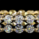 0.93 Cts 18k Yellow Gold Round Shape Eternity Band Eternity Band - Image 3