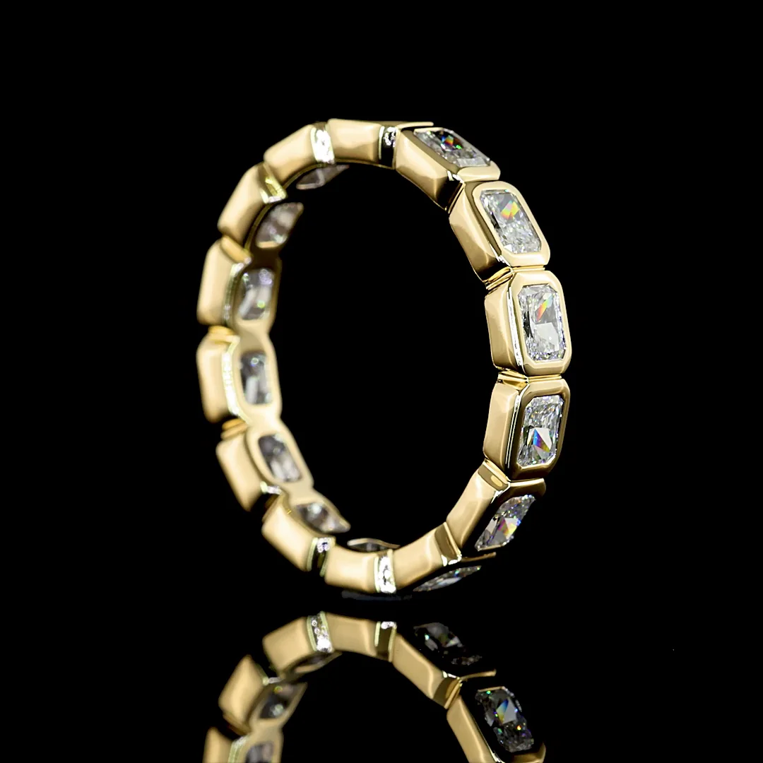 1.78 Cts 14k Yellow Gold Radiant Shape Eternity Band Eternity Band - Image 2