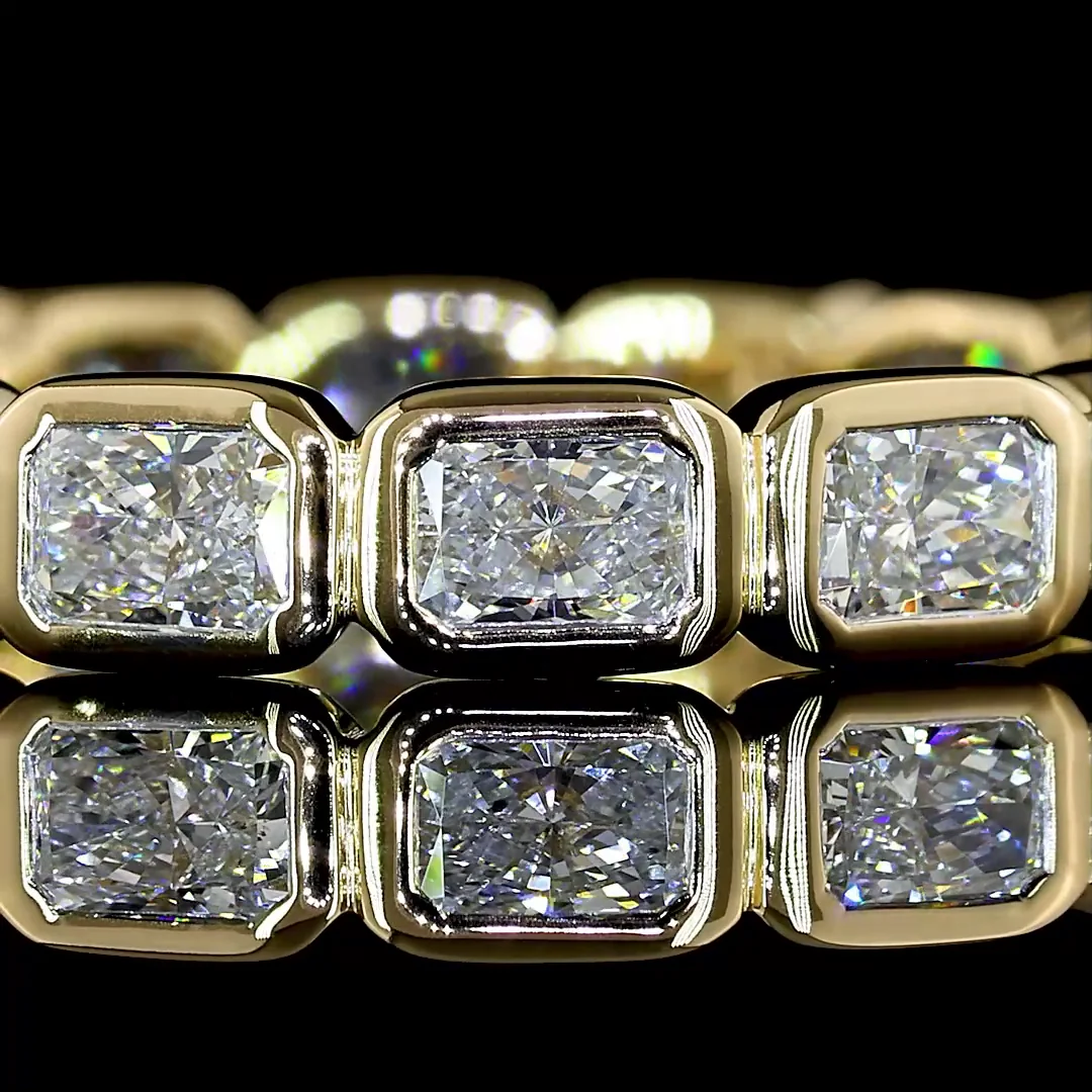 1.78 Cts 14k Yellow Gold Radiant Shape Eternity Band Eternity Band - Image 3