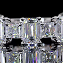 4.82 Cts 14k White Gold Mix Shape 3/4 Band Eternity Band - Image 3