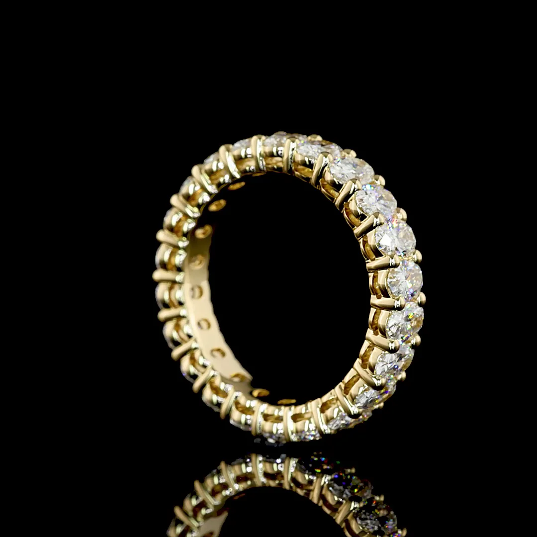2.51 Cts 14k Yellow Gold Oval Shape Eternity Band Eternity Band - Image 2