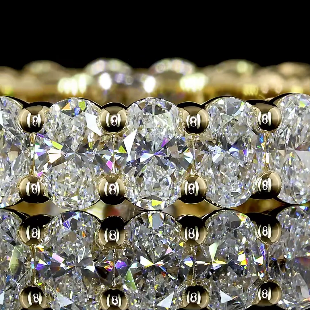 2.51 Cts 14k Yellow Gold Oval Shape Eternity Band Eternity Band - Image 3