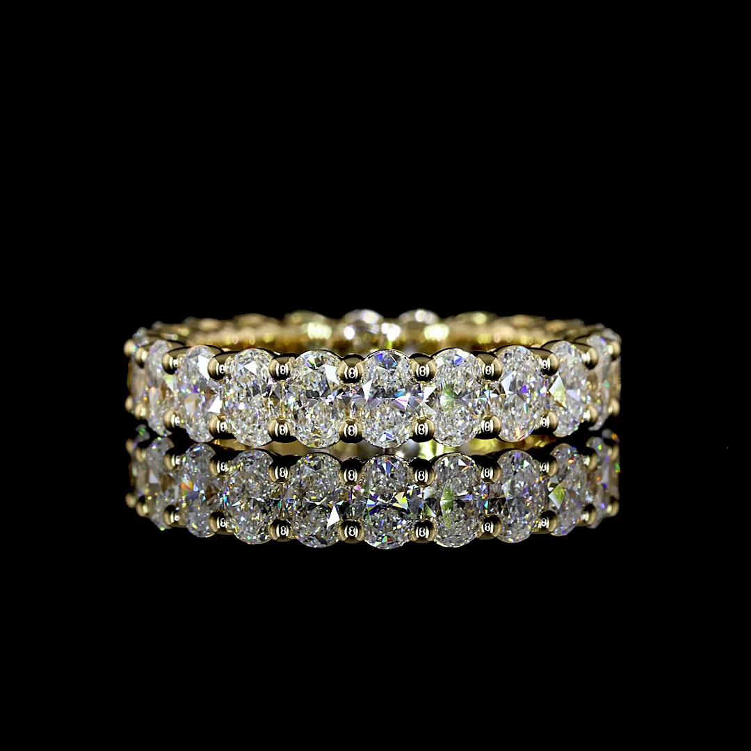 2.51 Cts 14k Yellow Gold Oval Shape Eternity Band Eternity Band - Video