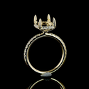 3.59 Cts 14k Yellow Gold Cushion Brilliant Shape Hidden Halo Ring - Image 4