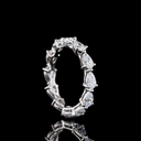 1.83 Cts Platinum Pear Shape Eternity Band Eternity Band - Image 2