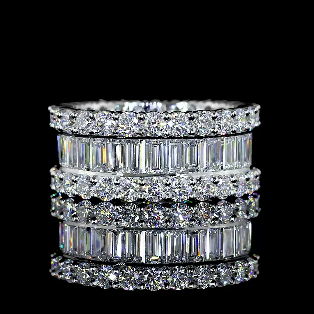 3.62 Cts Platinum Mix Shape Special Eternity Band - Video