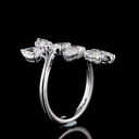 3.09 Cts 14k White Gold Pear Shape Special Ring - Image 4