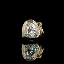 1.01 Cts 14k Yellow Gold Heart Shape Solitaire Pendant - Video