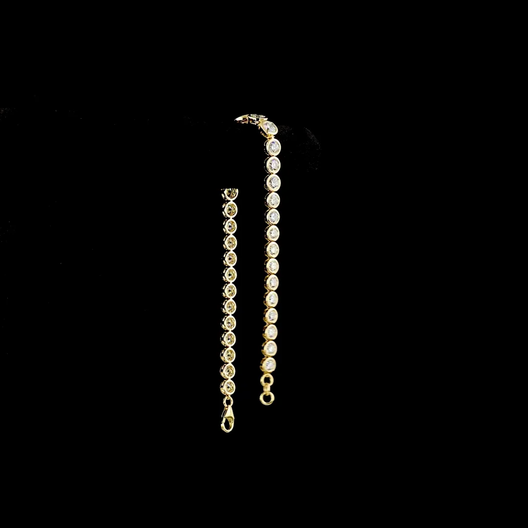 7.05 Cts 14k Yellow Gold Round Shape Special Bracelet - Image 3