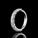 1.99 Cts 14k White Gold Round Shape Half Eternity Eternity Band - Image 4