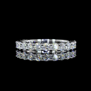 0.89 Cts Platinum Round Shape 3/4 Band Eternity Band - Video