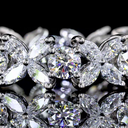 2.24 Cts Platinum Mix Shape Eternity Band Eternity Band - Image 3