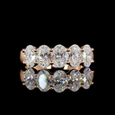 2.1 Cts 14k Rose Gold Oval Shape 5 Stones Eternity Band - Video