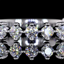 0.68 Cts 14k White Gold Round Shape 3/4 Band Eternity Band - Image 3