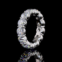 4.38 Cts Platinum Round Shape Eternity Band Eternity Band - Image 4