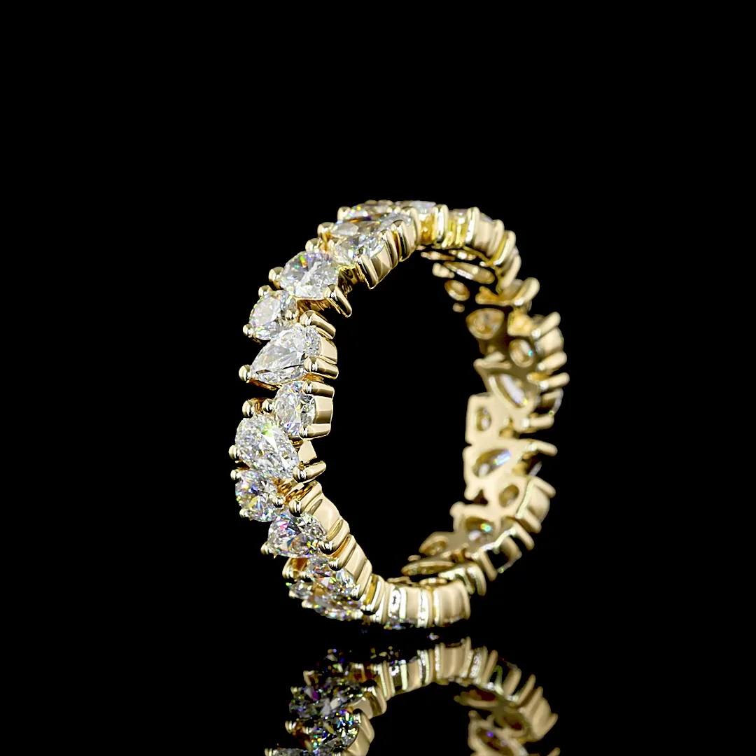 2.5 Cts 14k Yellow Gold Round Shape Eternity Band Eternity Band - Image 4