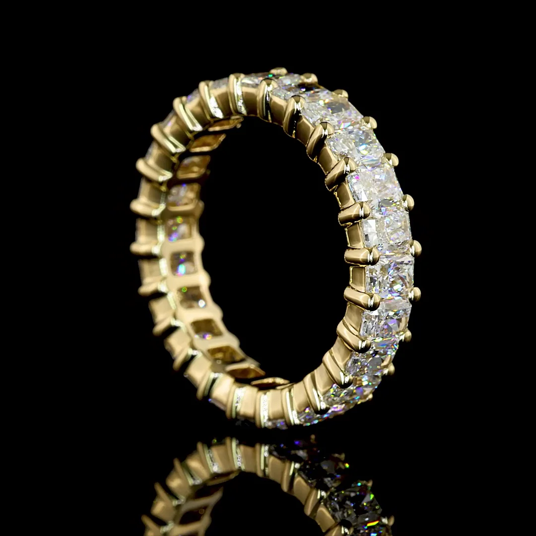 2.68 Cts 14k Yellow Gold Radiant Shape Eternity Band Eternity Band - Image 2