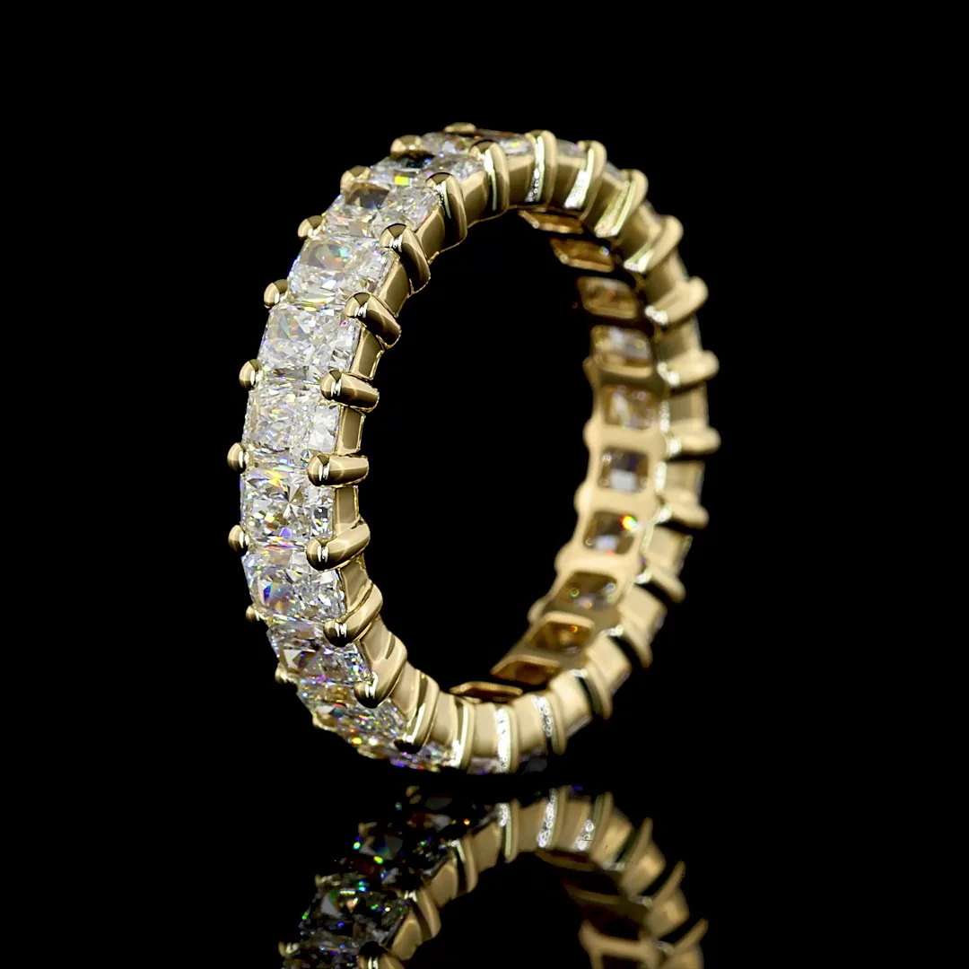 2.68 Cts 14k Yellow Gold Radiant Shape Eternity Band Eternity Band - Image 4