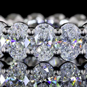 3.24 Cts Platinum Oval Shape Eternity Band Eternity Band - Image 3