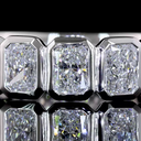2.23 Cts 14k White Gold Radiant Shape 3/4 Band Eternity Band - Image 3