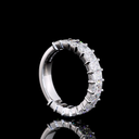 2.48 Cts 14k White Gold Radiant Shape 3/4 Band Eternity Band - Image 2
