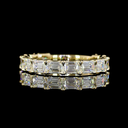 2.59 Cts 14k Yellow Gold Emerald Shape 3/4 Band Eternity Band - Video