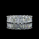 11.28 Cts Platinum Emerald Shape Eternity Band Eternity Band - Video