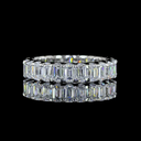 2.68 Cts Platinum Emerald Shape Eternity Band Eternity Band - Video