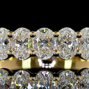 1.1 Cts 18k Yellow Gold Oval Shape Half Eternity Eternity Band - Image 3
