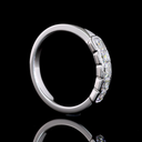 1.05 Cts 18k White Gold Asscher Shape 5 Stones Eternity Band - Image 2