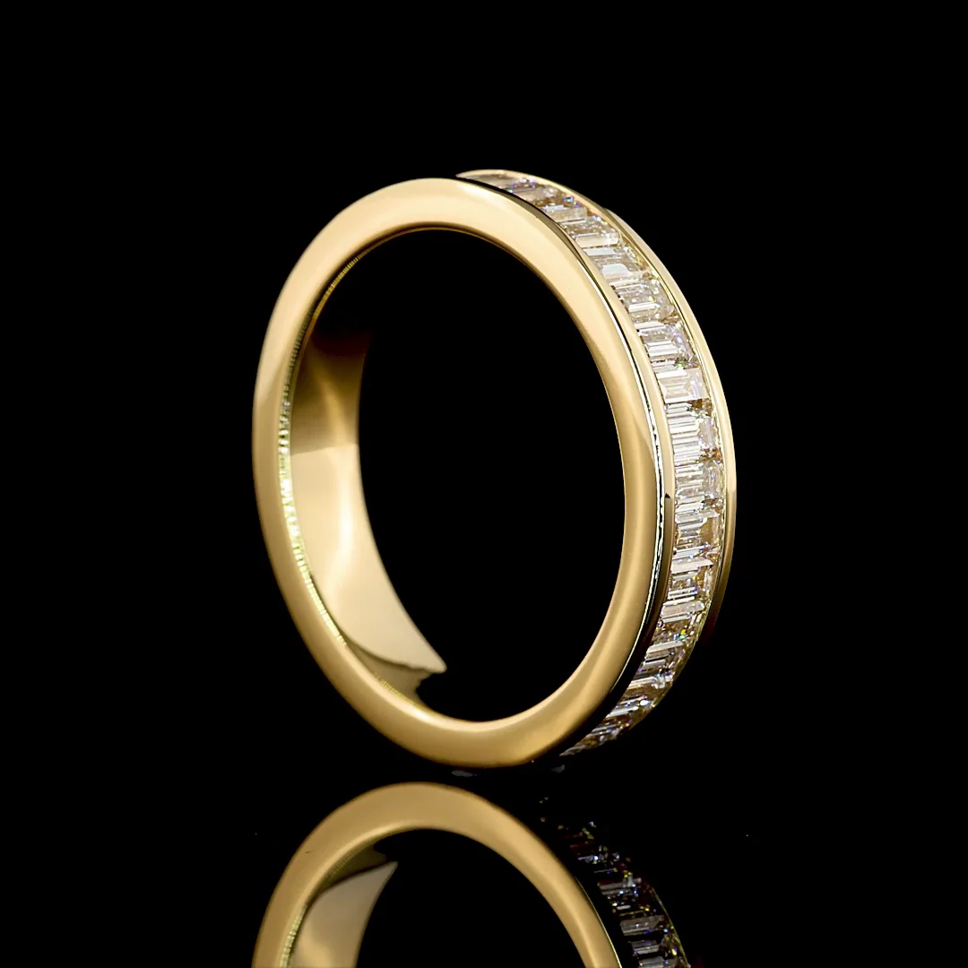 1.99 Cts 18k Yellow Gold Baguette Shape Eternity Band Eternity Band - Image 2