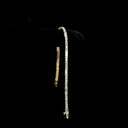 4.98 Cts 14k White Gold Baguette Shape Station Line Tennis Bracelet - Image 3