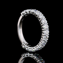 1.9 Cts Platinum Oval Shape 3/4 Band Eternity Band - Image 2