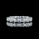 1.37 Cts 14k White Gold Emerald Shape Eternity Band Eternity Band - Video