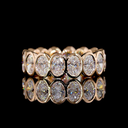2.77 Cts 14k Rose Gold Oval Shape Eternity Band Eternity Band - Video