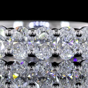 1.83 Cts 14k White Gold Oval Shape 3/4 Band Eternity Band - Image 3