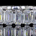 3.51 Cts 14k White Gold Emerald Shape Eternity Band Eternity Band - Image 3