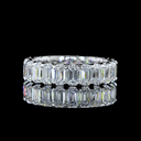 3.51 Cts 14k White Gold Emerald Shape Eternity Band Eternity Band - Video