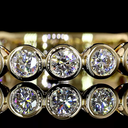 0.72 Cts 14k Yellow Gold Round Shape 3/4 Band Eternity Band - Image 3