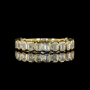 0.94 Cts 14k Yellow Gold Emerald Shape 3/4 Band Eternity Band - Video