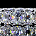 6.31 Cts 14k White Gold Antique Cushion Shape Eternity Band Eternity Band - Image 3