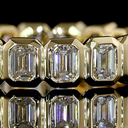 1.77 Cts 14k Yellow Gold Emerald Shape Eternity Band Eternity Band - Image 3