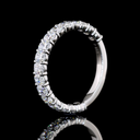 1.71 Cts Platinum Cushion Brilliant Shape 3/4 Band Eternity Band - Image 4