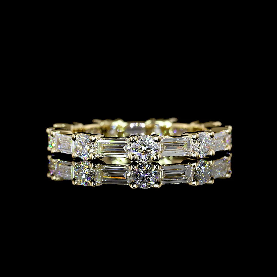 1.37 Cts 14k Yellow Gold Mix Shape Eternity Band Eternity Band - Video