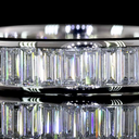 1.51 Cts Platinum Baguette Shape 3/4 Band Eternity Band - Image 3