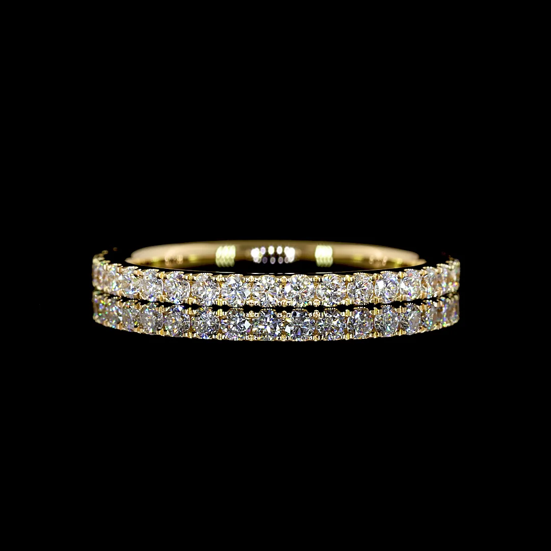 0.62 Cts 18k Yellow Gold Round Shape Eternity Band Eternity Band - Video