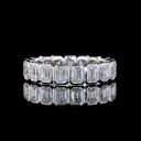 2.91 Cts 18k White Gold Emerald Shape Eternity Band Eternity Band - Video