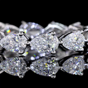 1.87 Cts 14k White Gold Pear Shape Eternity Band Eternity Band - Image 3